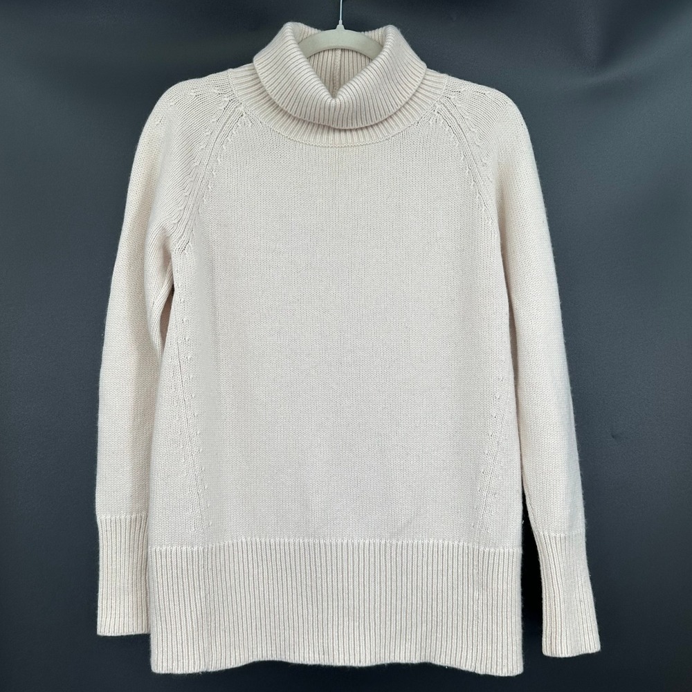 Babaton Aritzia Cream Wool Cashmere Blend Turtleneck Sweater XS